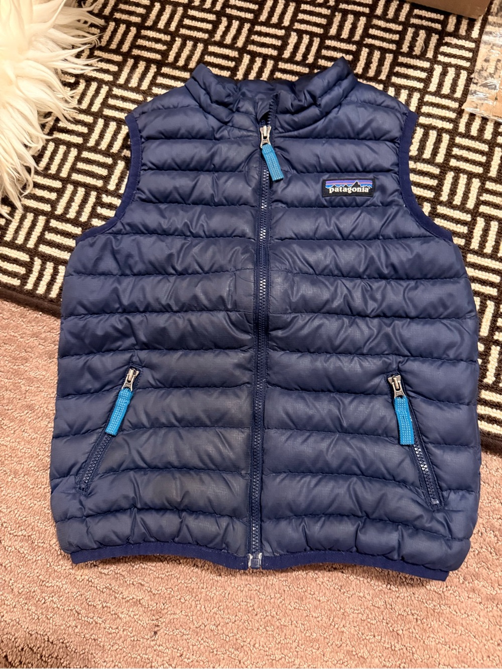 Patagonia Kids Navy Blue Quilted Puff Vest